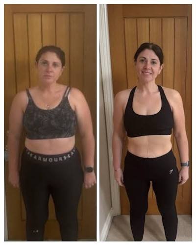 Side by side fitness comparison supplied as an illustration